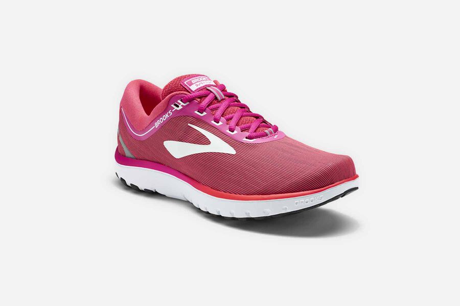 Brooks Israel Pureflow 7 Road Running Shoes Womens - Pink/White - BJP-351204